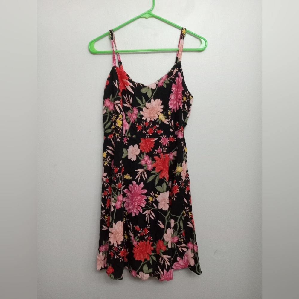 Old Navy black floral dress